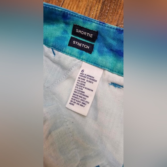 American Eagle Outfitters Shortie Shorts Teal and Blue Size 6 - Picture 4 of 4